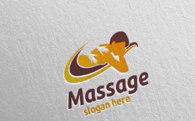 Plantilla de logotipo de diseño de masaje 2