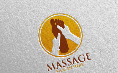 Plantilla de logotipo de diseño de masaje 5