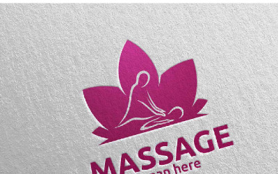 Шаблон логотипа массаж дизайн 12