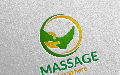 Modello di logo di disegno di massaggio