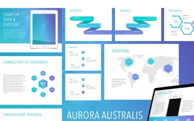 Aurora Australis PowerPoint şablonu