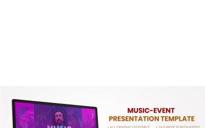 PowerPoint šablona Music-Event