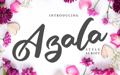 Azala | Police cursive de style