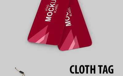 Cloth tag and label product mockup