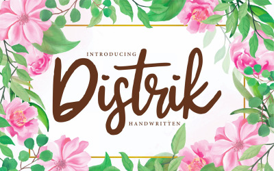 Distrik | Kézzel írott kurzív betűtípus