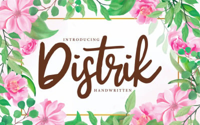 Distrik | Handwritten Cursive Font