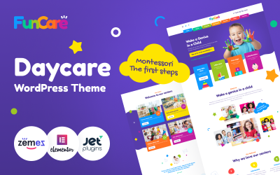 FunCare - Bright And Keyifli Günlük Bakım Web Sitesi Tasarımı Teması WordPress Teması