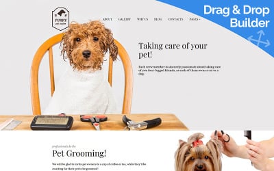 Furry - Pet Grooming Moto CMS 3-sjabloon