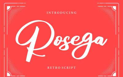 Rosega | Retro cursief lettertype