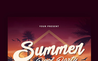 Summer Pool Party - Modello di identità aziendale