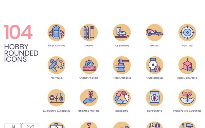 104 Hobby Icons - Butterscotch Series Iconset #91371