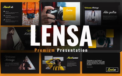 Modello PowerPoint creativo di Lensa