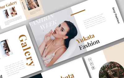 Modello di PowerPoint di moda Yukata