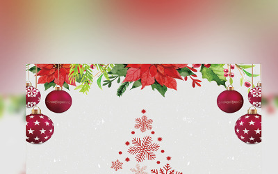 Soyut Noel Davetiyesi - Kurumsal Kimlik Şablonu