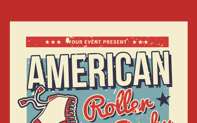 American Roller Derby - Vorlage für Unternehmensidentität