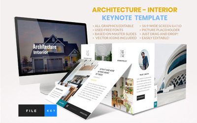 Architektura - interiér - šablona Keynote