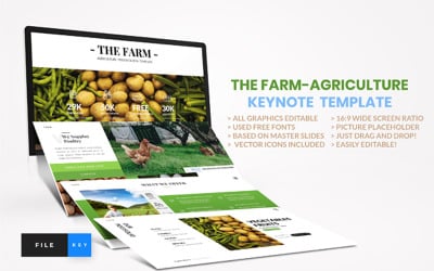 Ferme - Agriculture - Modèle Keynote
