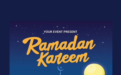 Folleto de la fiesta de Ramadan Kareem Iftaar - Plantilla de identidad corporativa