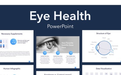 Göz Sağlığı PowerPoint şablonu