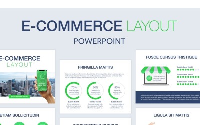 Szablon programu PowerPoint z układem e-commerce