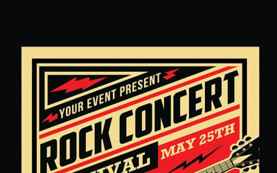Rockový koncertní festival - šablona Corporate Identity