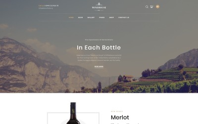 "Winehouse - Online Wine Store Website Template" modèle web adaptatif #91590