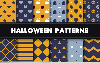 12 padrão assustador de Halloween