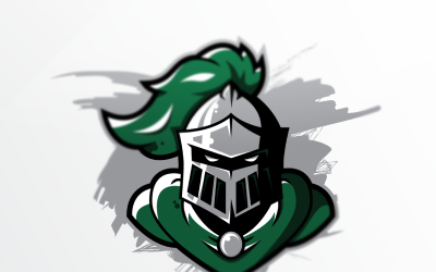Modèle de logo de sport de chevaliers