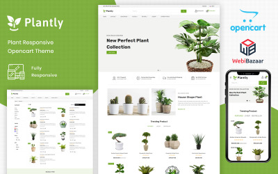 Plantilla OpenCart "Plantly - Plants And Nursery" #91622