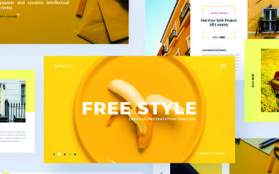 Free Style - Creative Business PowerPoint Template #91731