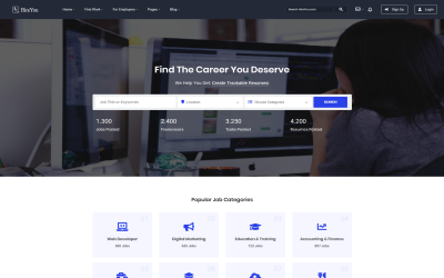 Hireyou - Job Board HTML -webbplatsmall