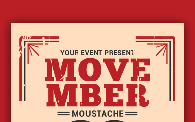 Movember Moustache Party - Vorlage für Unternehmensidentität