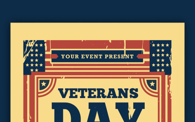 Veterans Day Flyer - mall för företagsidentitet