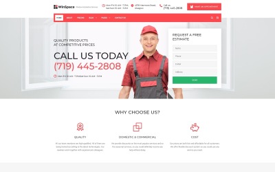 Website Vorlage namens "WinSpace - Windows Installation Company" #91762