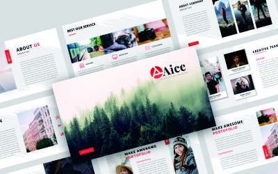 Aice - Kreatywny biznesowy szablon PowerPoint