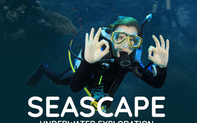 Modelo de PowerPoint de apresentação de natureza e viagens multiuso Seascape