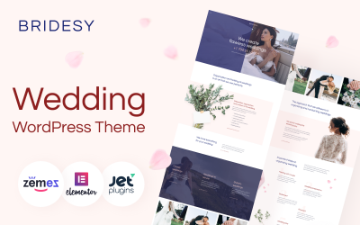 Bridesy - Svatební WordPress šablona pro webové stránky svatebních oslav