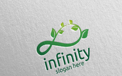 Zöld Infinity loop Design 33 logó sablon