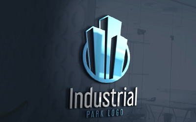 Modello di logo del parco industriale