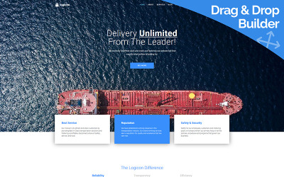 Moto CMS 3 šablona "Logicon - Transportation Services Moto CMS 3 Template" #91916
