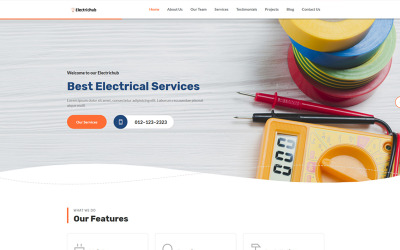 Шаблон цільової сторінки Electrichub