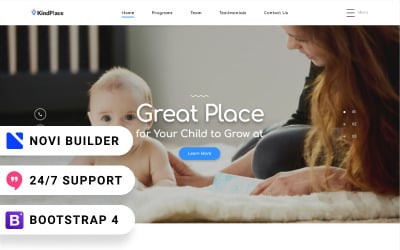 KindPlace - Novi Builder Preschool Center Landing Page Template