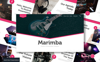 Marimba PowerPoint sablon