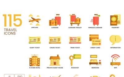 115 Reisesymbole - Caramel Series Set