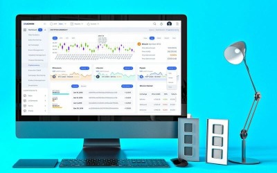 Användargränssnitt för Cryptocurrency Admin Dashboard