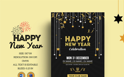 New Year Party Flyer - Corporate Identity Template