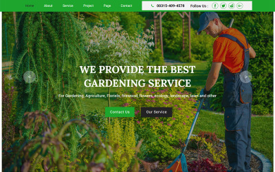 Plantilla Muse "Greencare - Gardening & Landscaping" #92291