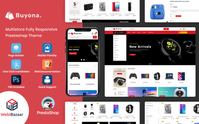 Reszponzív Buyona - Supermart Electronic Template PrestaShop sablon 92290