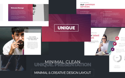 Unieke Minimale Presentatie PowerPoint-sjabloon