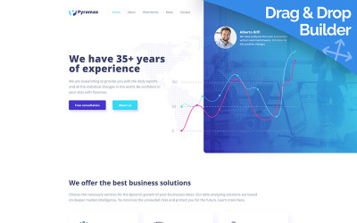 Moto CMS 3 Template namens "Pyramax - Consulting" #92321